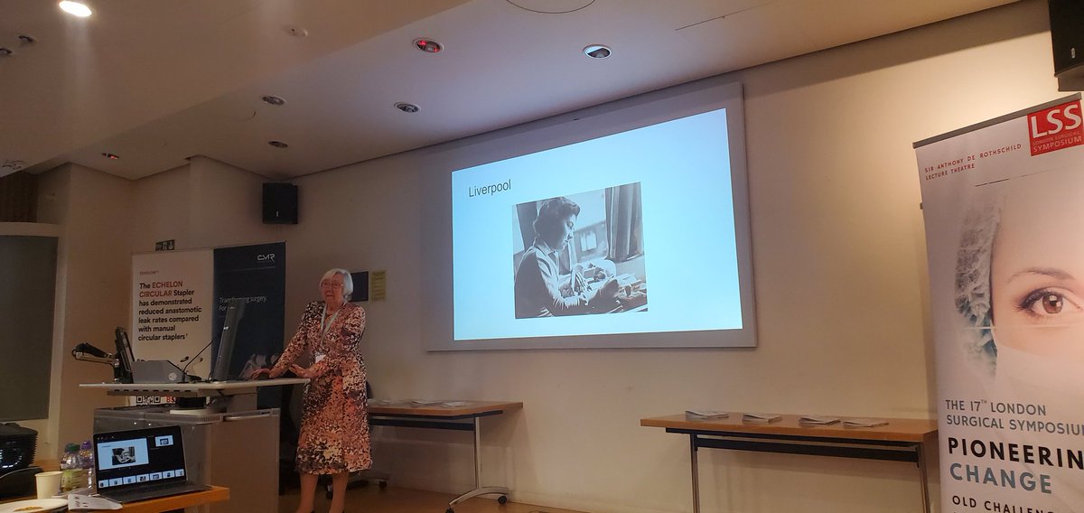 Listening to Averil Mansfield inspirational lifestory of the first female Professor of Surgery in the UK.