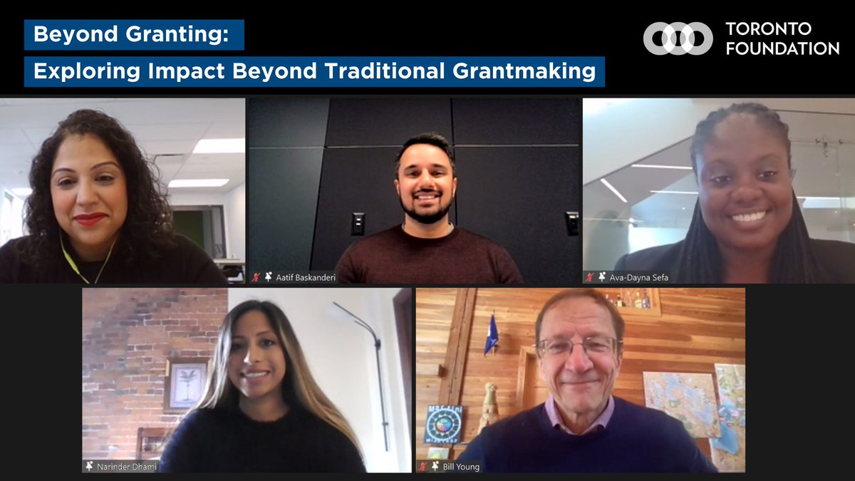 On October 27th, 2022 we brought together five industry leaders to look Beyond Granting and share innovative insights on how to combine charitable giving and traditional investments.
Replay here: youtube.com/watch?v=cLBClA… 
Read 5 Key Takeaways: torontofoundation.ca/beyond-grantin…