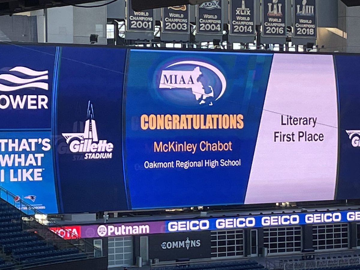 1st Place MIAA Sportsmanship Essay contest! Congratulations McKinley! Exceptional essay on ‘courageous leaders’. Go Spartans!