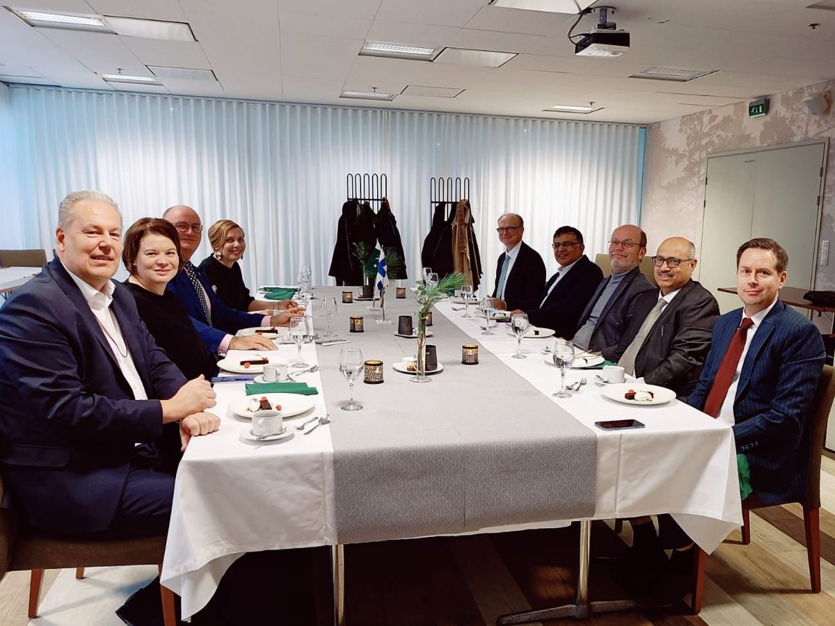 Lunch by Mr. 𝐇𝐚𝐧𝐧𝐮 𝐈𝐦𝐦𝐨𝐧𝐞𝐧 head of <a href="/TAITurku/">Turun ammatti-instituutti</a> with deputy mayor Turku Ms. <a href="/PiiaElo/">Piia Elo</a>  gave an opportunity for wide-ranging discussion on education collaboration &amp; enjoying lunch by students of hospitality from <a href="/TurkuAMK/">Turun ammattikorkeakoulu</a>  

<a href="/weerola/">Wille Eerola</a> <a href="/PkPublicDiplo/">Public Diplomacy Pakistan</a> <a href="/ForeignOfficePk/">Ministry of Foreign Affairs - Pakistan</a>