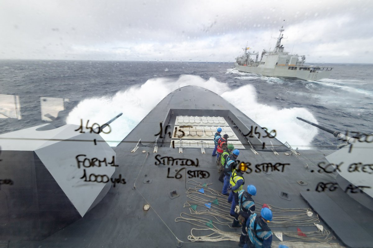 Эсминец 'Шевалье Поль' принимает участие в военно-морских учениях НАТО #SilentWolverine 📸🇫🇷
