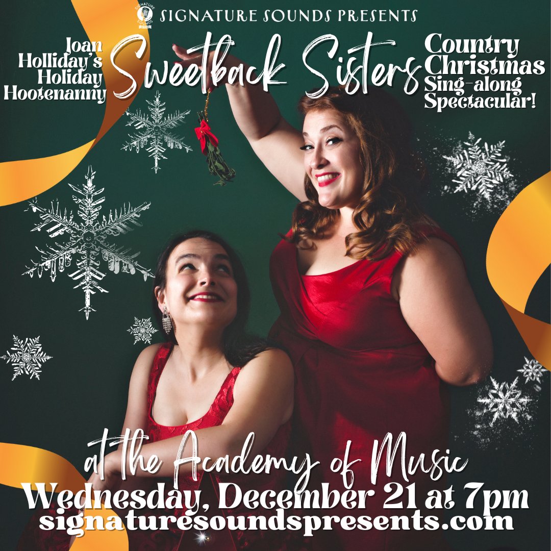 JUST ANNOUNCED🎄 Joan Holliday’s Holiday Hootenanny <a href="/SweetbackDish/">Sweetback Sisters</a> Country Christmas Sing-Along Spectacular at @aomtheatre ❄️ Tickets available: aomtheatre.com/event/joan-hol…