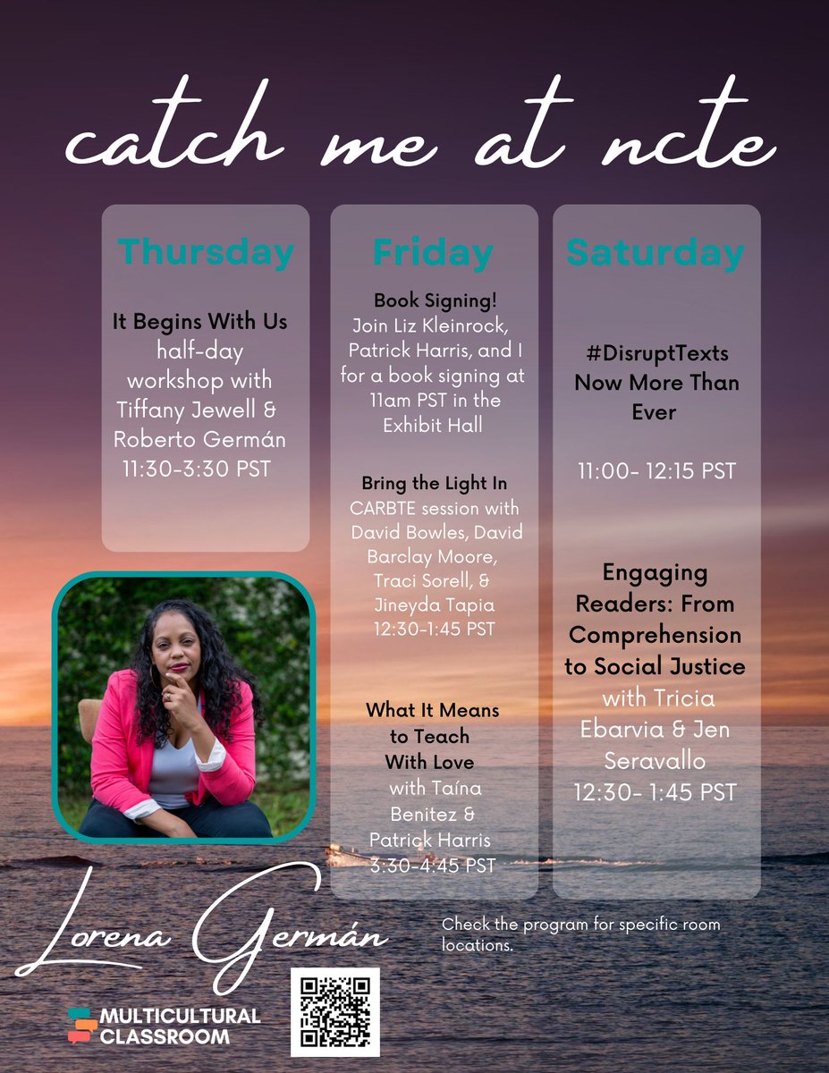 #NCTE22 is next week. Come through!