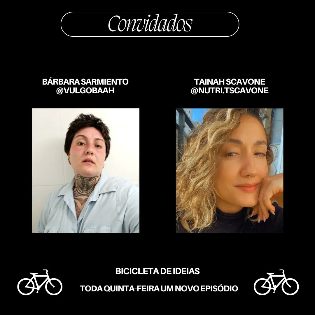 BicicletaIdeias's tweet photo. Quem ouvir o episódio de hoje do #BicicletadeIdeias não pode ficar bravo de ficar com a barriga roncando depois 😂.
As nossas convidadas sabem muito bem do que falam, e vão compartilhar muitas histórias e deixar vocês morrendo de fome!

#podcast #bicicletadeideias #comida https://t.co/Em3eR24XMC