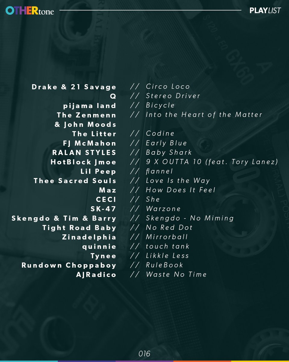 Sit back and press play on the #OTHERtone playlist featuring <a href="/Drake/">Drizzy</a>, <a href="/21savage/">Saint Laurent Don</a>, @qmarsden, <a href="/TheeSacredSouls/">Thee Sacred Souls</a>, <a href="/Skengdo2bunny/">THEBIGGERPICTURE🖼</a>, <a href="/Rundown_choppa/">Rundown Choppa Boy</a>, <a href="/AJRadico/">AJRadico</a>, and more, only on <a href="/AppleMusic/">Apple Music</a>: music.apple.com/us/playlist/ph…

Tag an artist we should feature next ⤵️