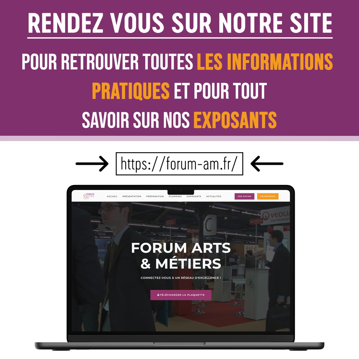 [SITE INTERNET - NOS EXPOSANTS]

⏱Le jour du Forum Arts Et Métiers approche ! Si vous voulez être prêt à décrocher le job ou le stage de vos rêves, vous ne pouvez pas manquer notre SITE INTERNET 💻 !

LIEN DU SITE INTERNET : forum-am.fr