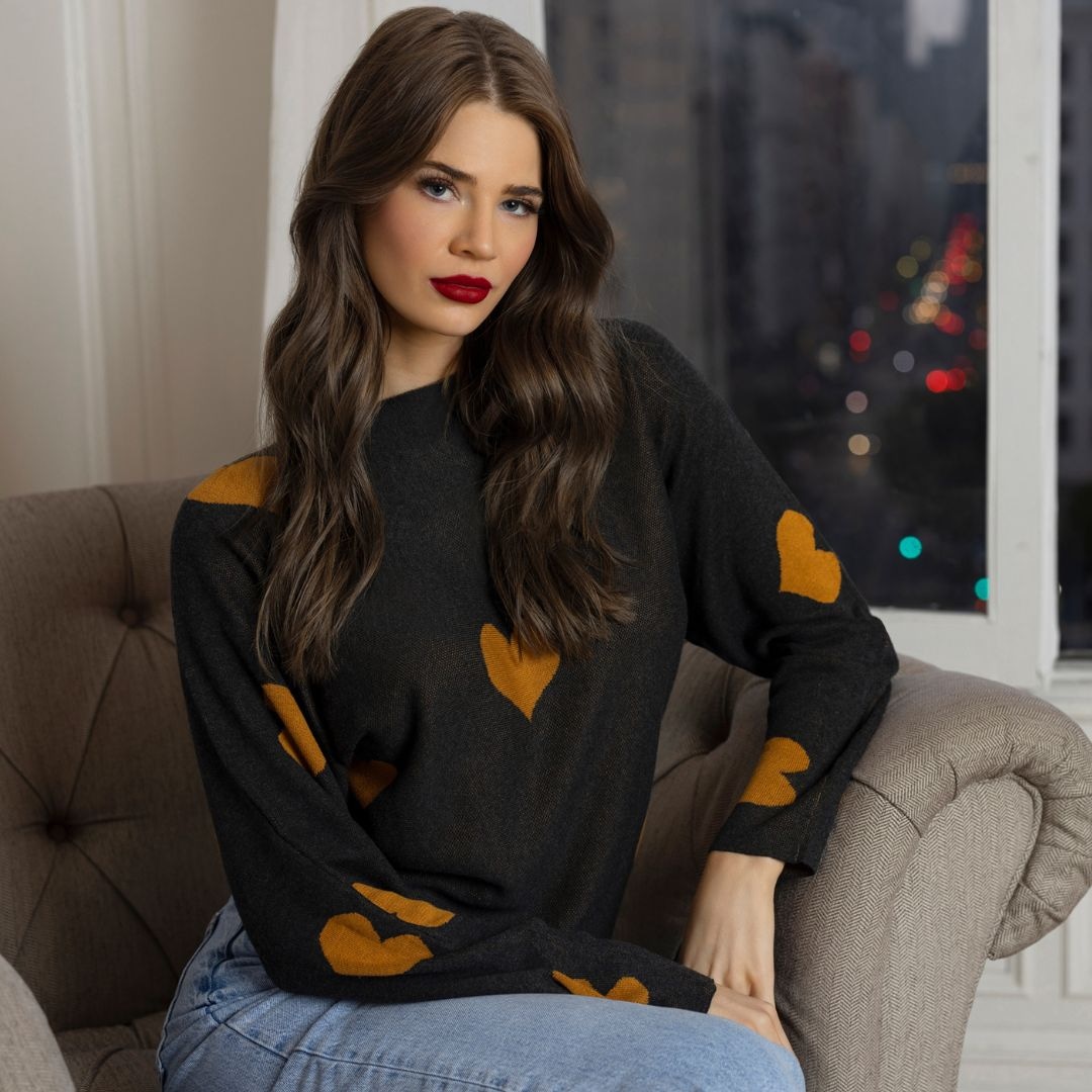 Not Heart To Wear.  (AKA Bad Dad Joke) Seriously though. We are so in love with this soft light pullover boatneck sweater!  It's all about those scattered hearts. So cozy and cute and makes a great gift for women.🥰 ❤
amazon.com/Belldini-Pullo…
#HolidayGifts
