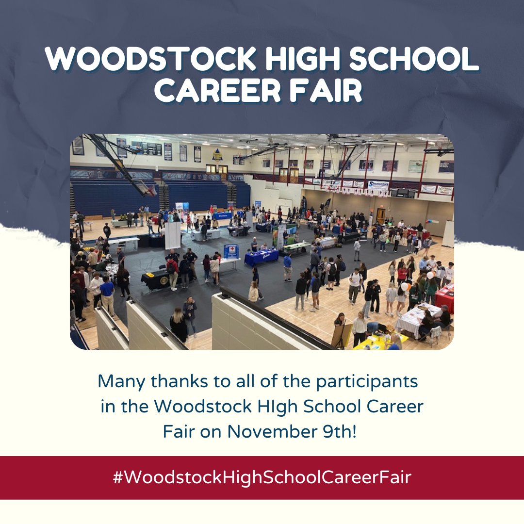 Woodstock HS CTAE on Twitter "Woodstock High School hosted a Career Fair on November 9th with