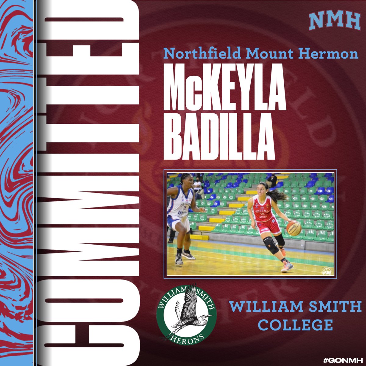 Congrats to McKeyla Badilla ‘23 on her commitment to William Smith, pending admission! #GoNMH #NMHcommits #GoHerons