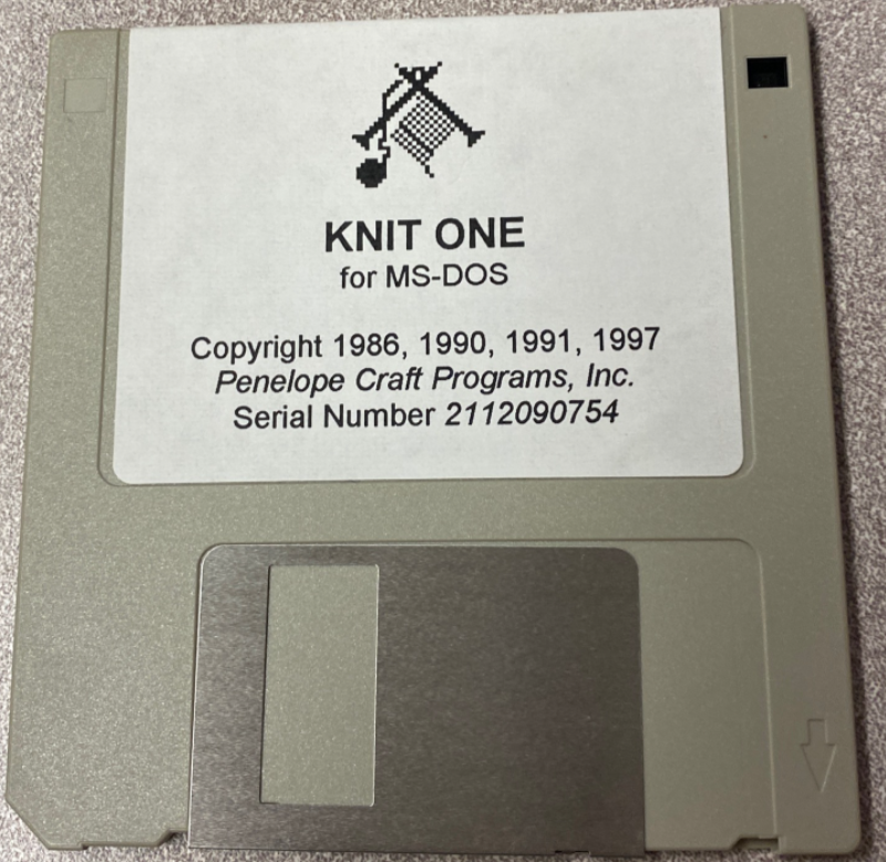 thebooktourist's tweet photo. I love digital preservation because I started researching this knitting program on a floppy disk to see what was on it since it's being temperamental and I found what I can only describe as the official #digipres mascot. https://t.co/8c5n3rHKDn