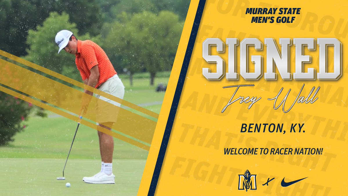 RacersMGolf's tweet photo. We would like to welcome Trey Wall to the Racer Family! We can’t wait to have you on campus! 📝🐎 #GoRacers https://t.co/ot6KtT7veX