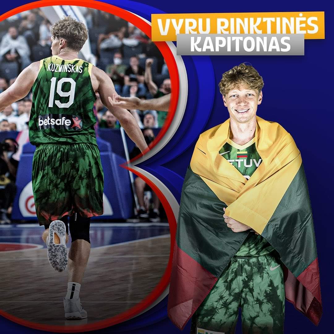 Mindaugas Kuzminskas was named #LTUbasketball captain for the upcoming <a href="/FIBAWC/">FIBA Basketball World Cup 🏆</a> qualification window.

#mesuzlietuva