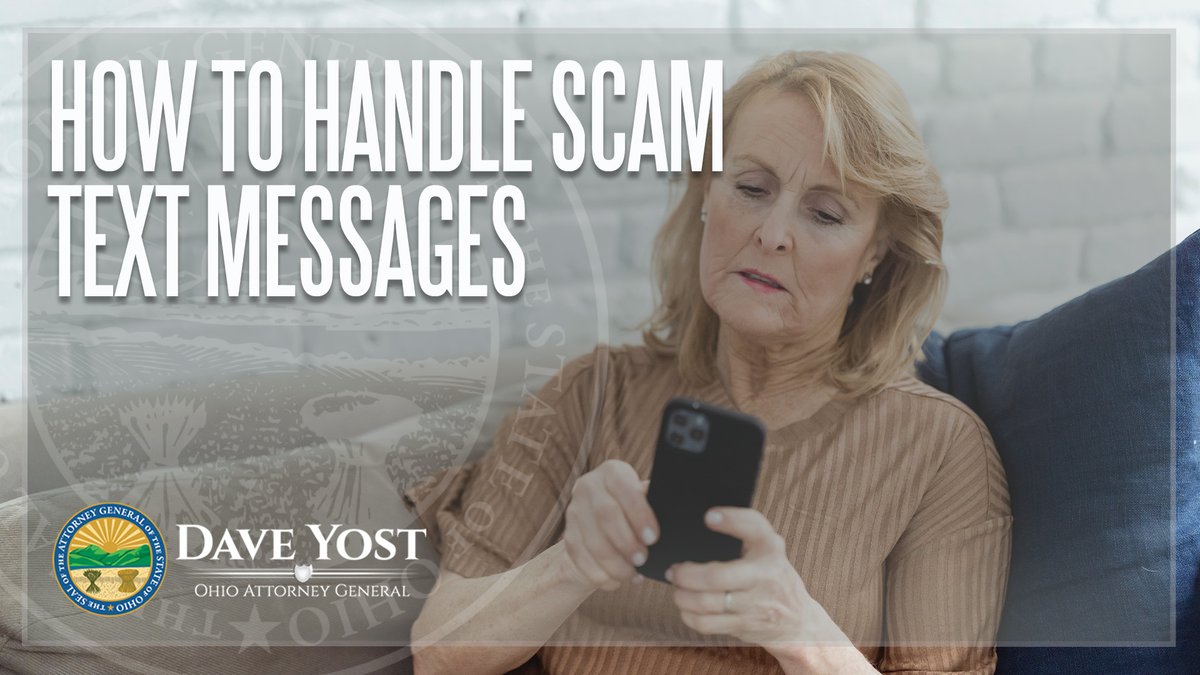 OhioAG's tweet image. Scammers are increasingly using text messages to imitate legitimate businesses to steal your personal and financial information. Learn how to spot signs of a scam text: bit.ly/3En6QKA
