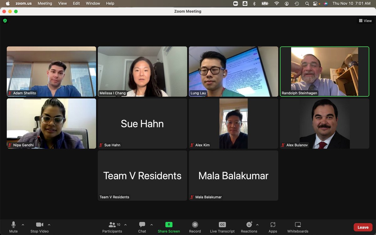 So grateful to be invited back by Robotic Training Director Dr. Alex Kim <a href="/MSHSSurgery/">Mount Sinai Surgery</a> CRS Fellowship to discuss Robotic VMR. Wonderful being (virtually) back at home with friends and mentors Dr. R. Steinhagen, <a href="/patsyllamd/">Patricia Sylla</a>, and <a href="/SueHahn/">Sue J Hahn MD</a> ❤️🙏🏼🥰💩 <a href="/IntuitiveSurg/">Intuitive</a> #SurgEd