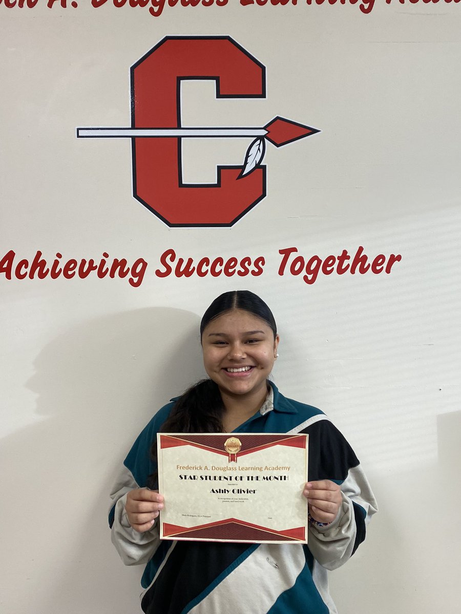 Congratulations to Ashly Olivier-Rodriguez on be named the October DLA Student of the Month