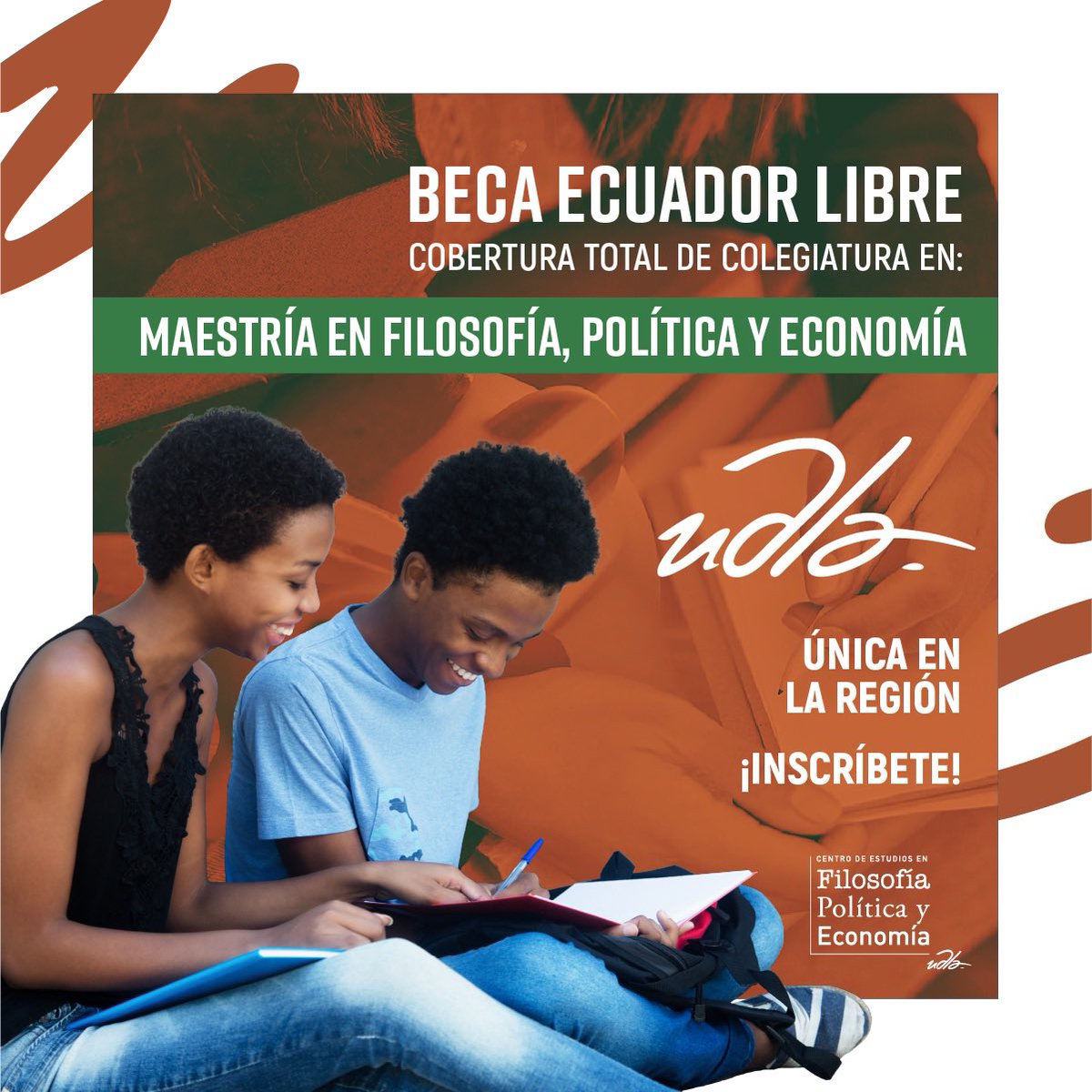 ¿Tienes perfil de liderazgo? ¿Has desarrollado proyectos en favor de minorías o grupos vulnerables? ¡Lanzamos oficialmente las becas Ecuador Libre! Postúlate hasta enero 15 y obtén cobertura total de la colegiatura. udla.edu.ec/cefpe/becas/