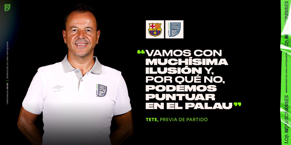 🏆💚 𝗝𝗢𝗥𝗡𝗔𝗗𝗔 𝟴 | La previa del duelo <a href="/FCBfutbolsala/">Barça Futbol Sala</a> 🆚 <a href="/besoccer_ES/">BeSoccer</a> #CDUMAAntequera de este viernes 11 de noviembre en el Palau (20.30h). 

<a href="/tetefutsal10/">TETE</a> 🗣️

📹 Vídeo con las declaraciones ⬇️
youtu.be/tU1DqnEQnjY

#GoUMA #EresImprescindible #BarçaUMA