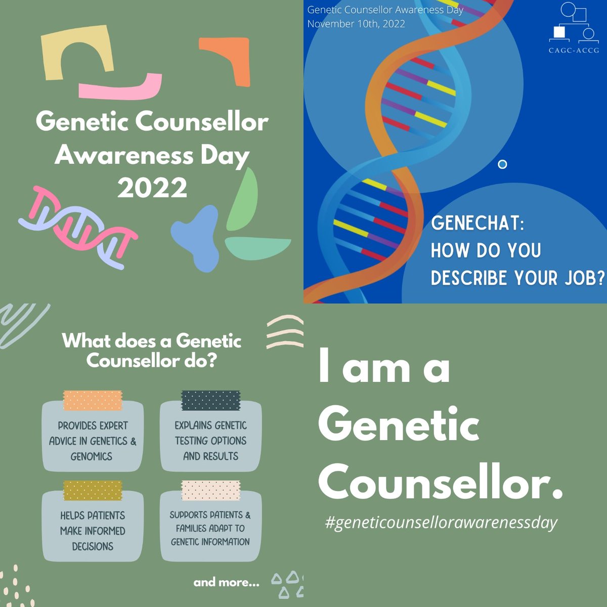 As #GCAD2022 winds up in Australia and kicks off in Canada, wishing a very happy one to all of my amazing colleagues in <a href="/GCAustralasia/">Australasian Society of Genetic Counsellors (ASGC)</a> and <a href="/CAGC_ACCG/">CAGC-ACCG</a> 🍁❤️🐨
#IAmAGeneticCounselor
#ANZGeneticCounsellors
#GCAwarenessDay