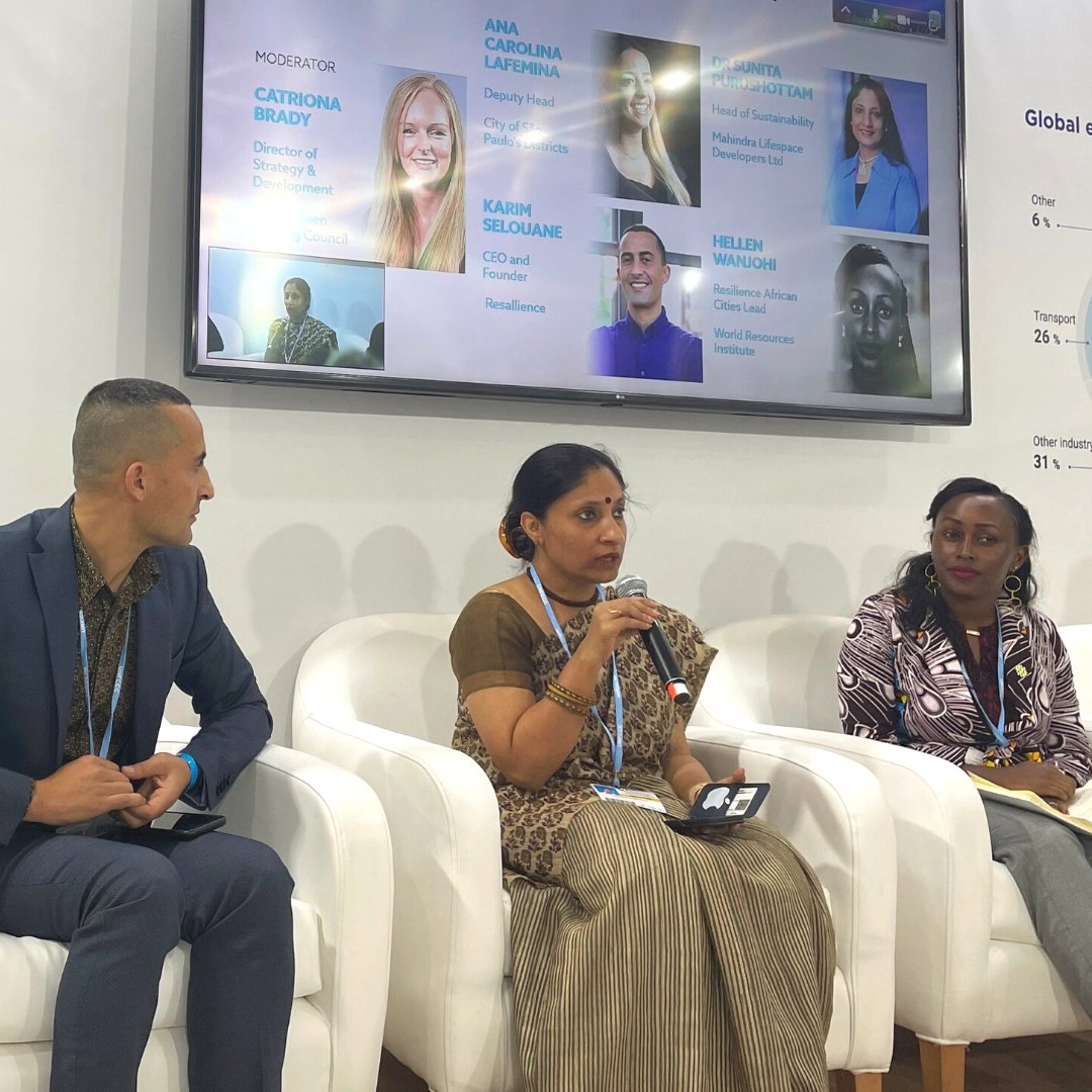 “Our work at <a href="/life_spaces/">Mahindra Lifespaces</a> is about climate-responsive and water-resilient homes that enhance the health of occupants. We #Build4Tomorrow for a resilient future.” - <a href="/SuniPuru/">Sunita Purushottam</a>
#COP27 #MahindraRise #SharmElSheikh
#CraftingLife