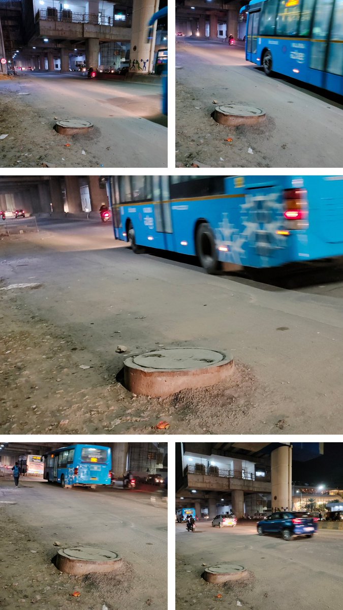 WF_Watcher's tweet photo. 10 times DANGEROUS ⚡ than a pothole - Heavy concrete and Iron slab that is well above the road level. Except for a heavy vehicle, any other vehicle will just topple. Bikes and autos should be very careful. 

Please get this fixed Sir. 
•Just opp ITPL main gate https://t.co/ZeTKr1hzYA