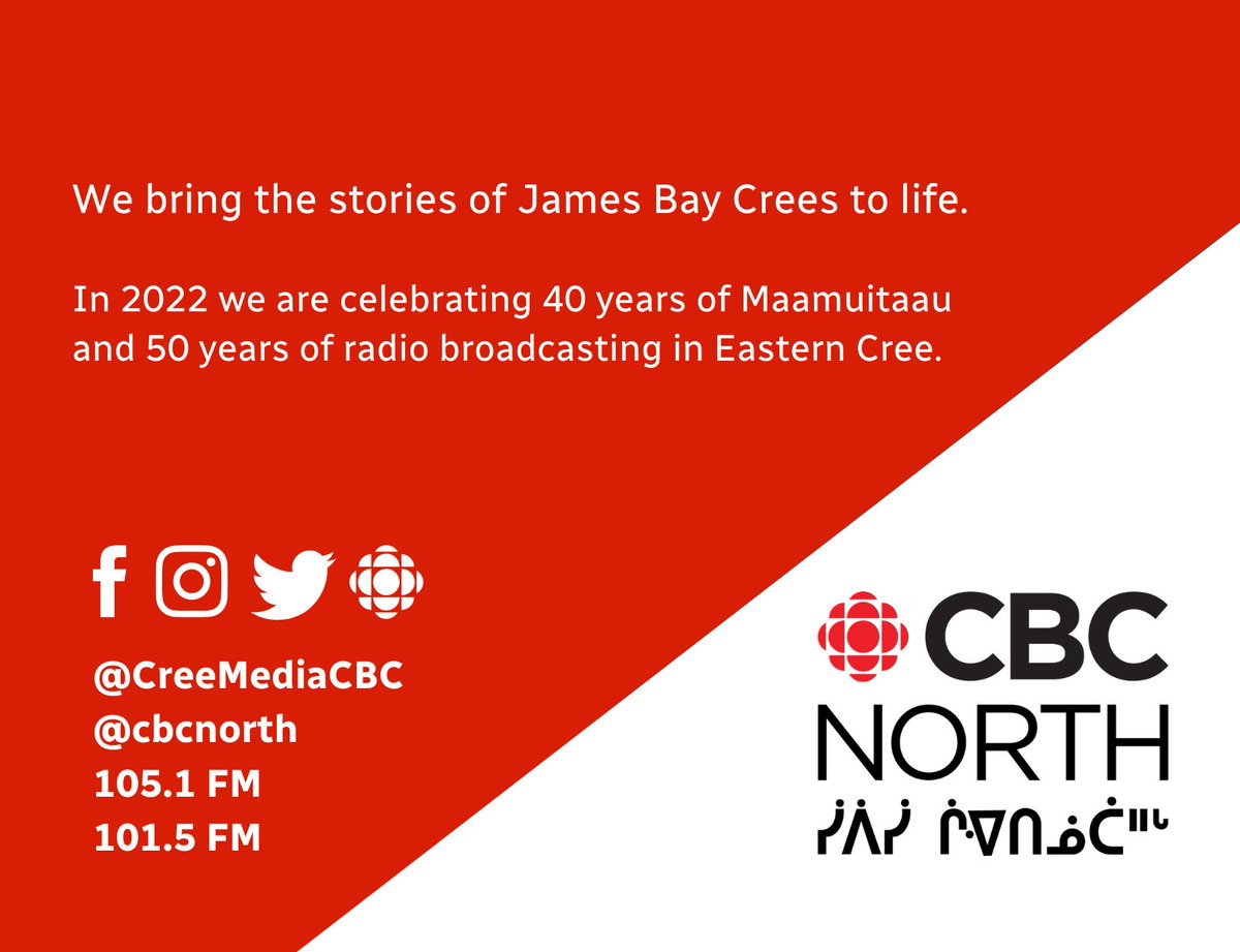 Do you speak East Cree? We're looking for fluent speakers to help out with our award-winning Cree television show, Maamuitaau. Details below or DM us here.