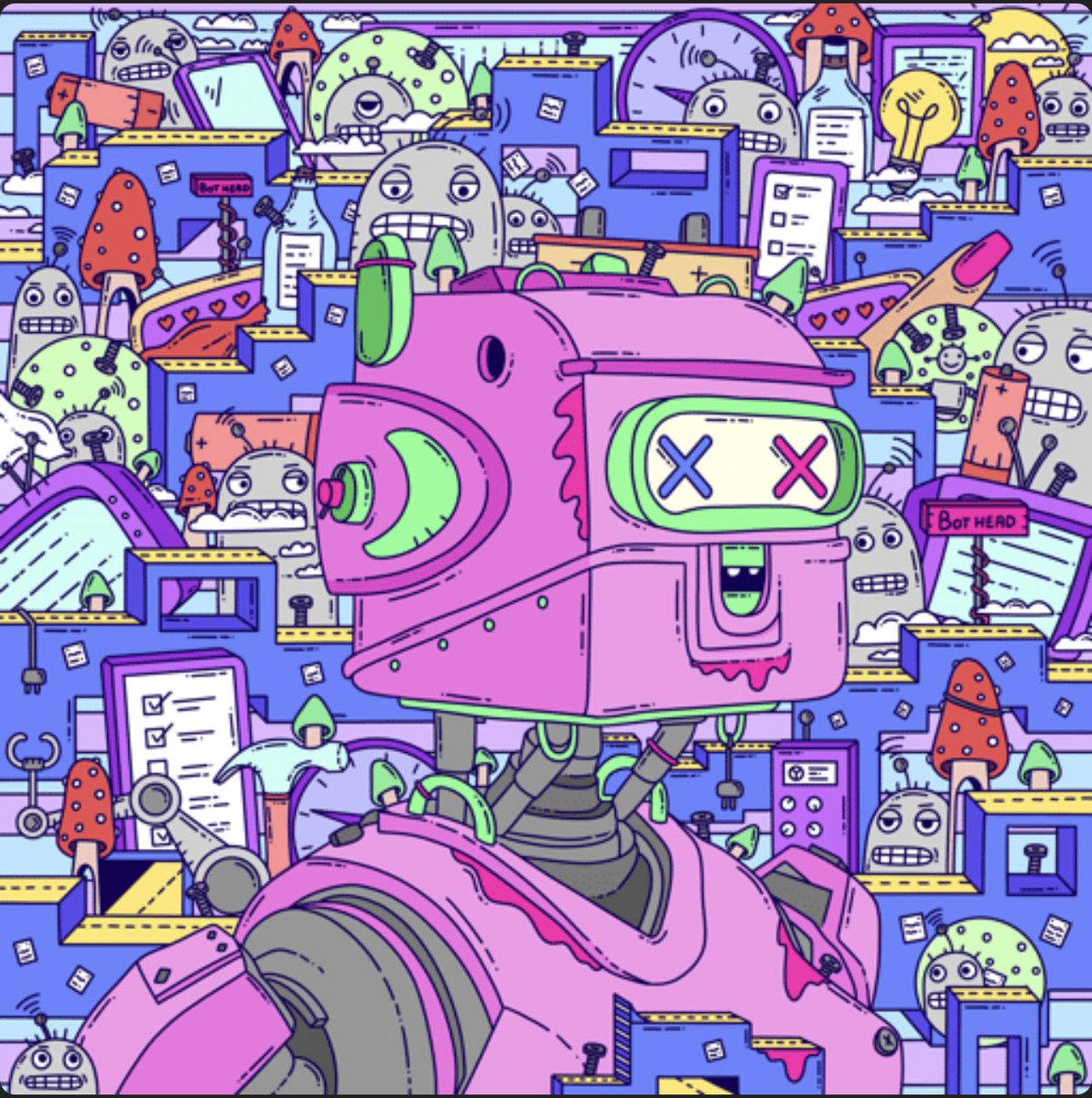 Thank you to <a href="/Bot_Head_NFT/">Bot Head</a> I was able to win this Cosmic x Bothead collab during a giveaway in discord! Adding this one to the collection💙