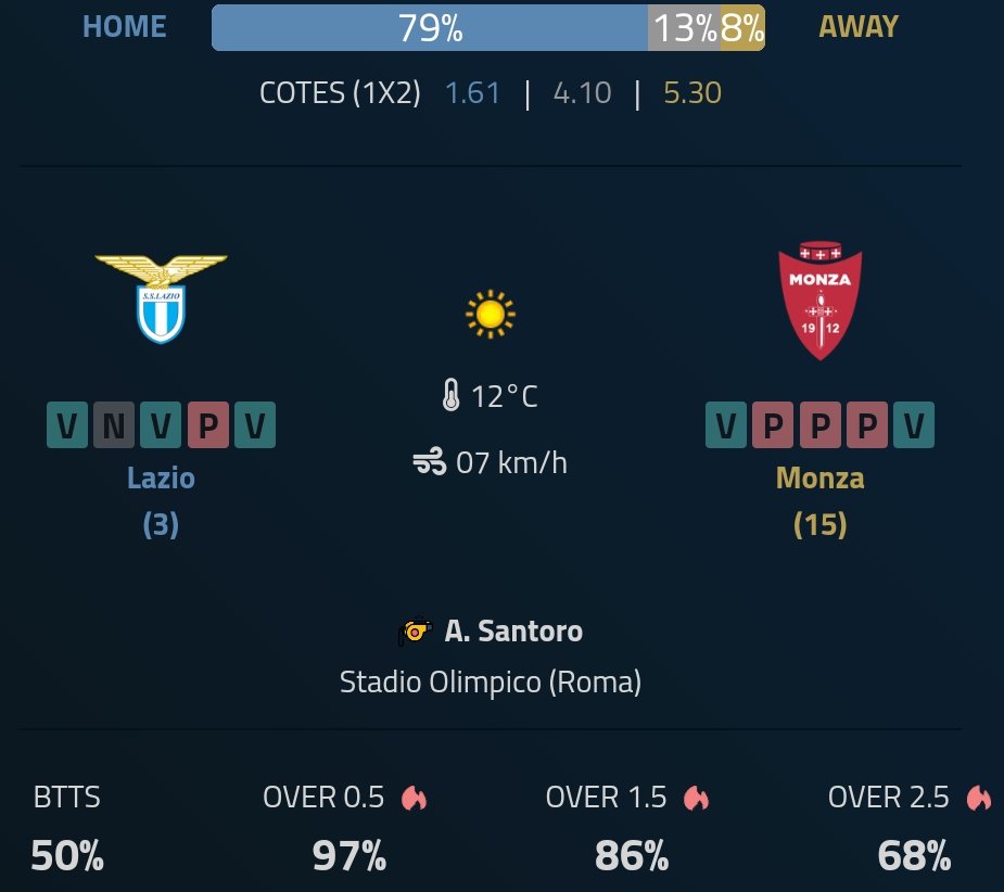 GeeksPronostic's tweet photo. 🇮🇹 Lazio Rome - Monza

Les côtes du match

Lazio @1,64

Plus d'info en ALT
#TeamParieur https://t.co/hyu1nQr9gl