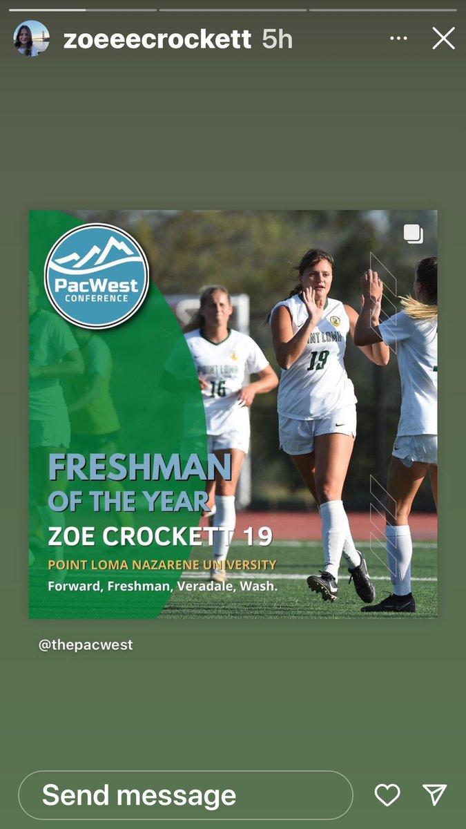 Great work Zoe!  Killing it! <a href="/PointLomaSoccer/">PointLomaSoccer</a>