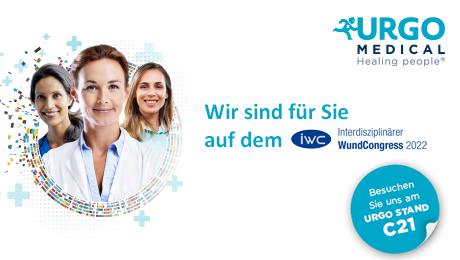 📢 Sehen wir uns auf dem Interdisziplinären WundCongress (IWC) am 24. November 2023 in Köln? Besuchen Sie uns an unserem Messestand C21 und erfahren Sie, wie Sie die Versorgung Ihrer Wundpatient:innen optimieren können. Hier mehr erfahren: urgo.de/news/iwc