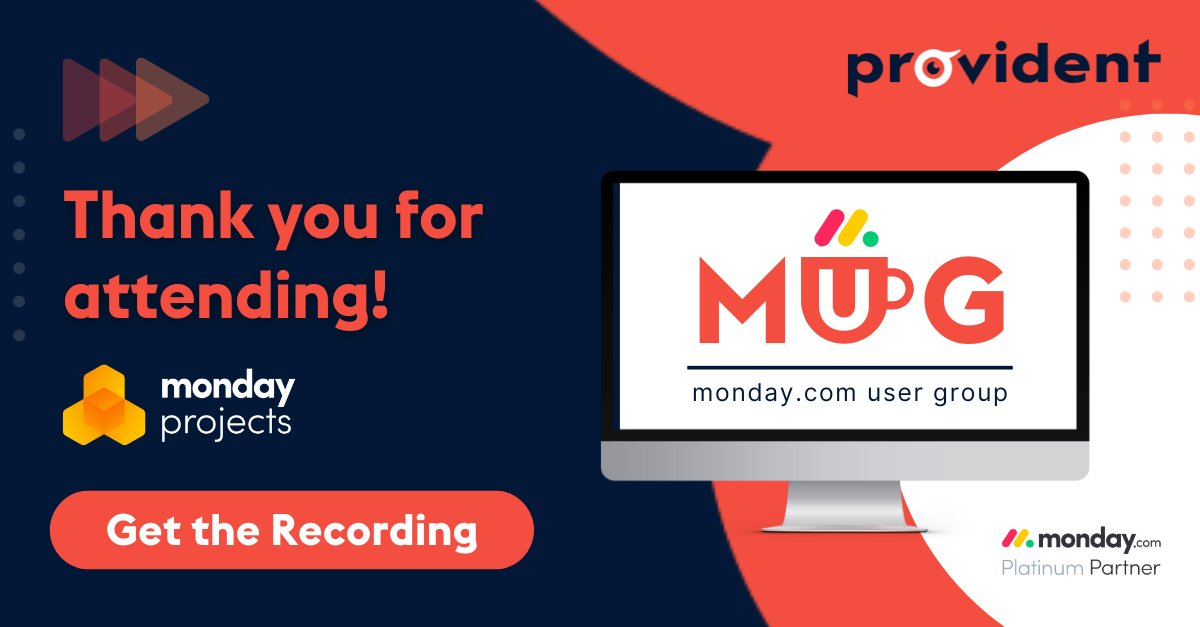 THANK YOU to everyone who attended our <a href="/mondaydotcom/">monday.com</a> User Group yesterday; we use monday projects every day and find it so helpful to see the platform working live and in real-time.

If you couldn't attend the live session, you can get the recording here: bit.ly/3X3f1D9