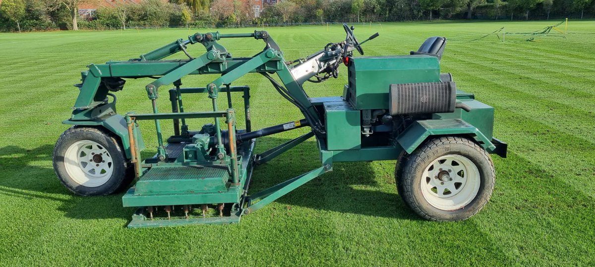 EcosolTurfcare's tweet photo. Perfect conditions this week at Royal Grammar School Worcester for their annual Deep Drill which helps to relieve compaction, improve root growth which in turn means better sward and soil structure. #deepdrill #aeration #decompaction #cricket #cricketsquares #cricketmaintenance https://t.co/qe5YSgRHWU