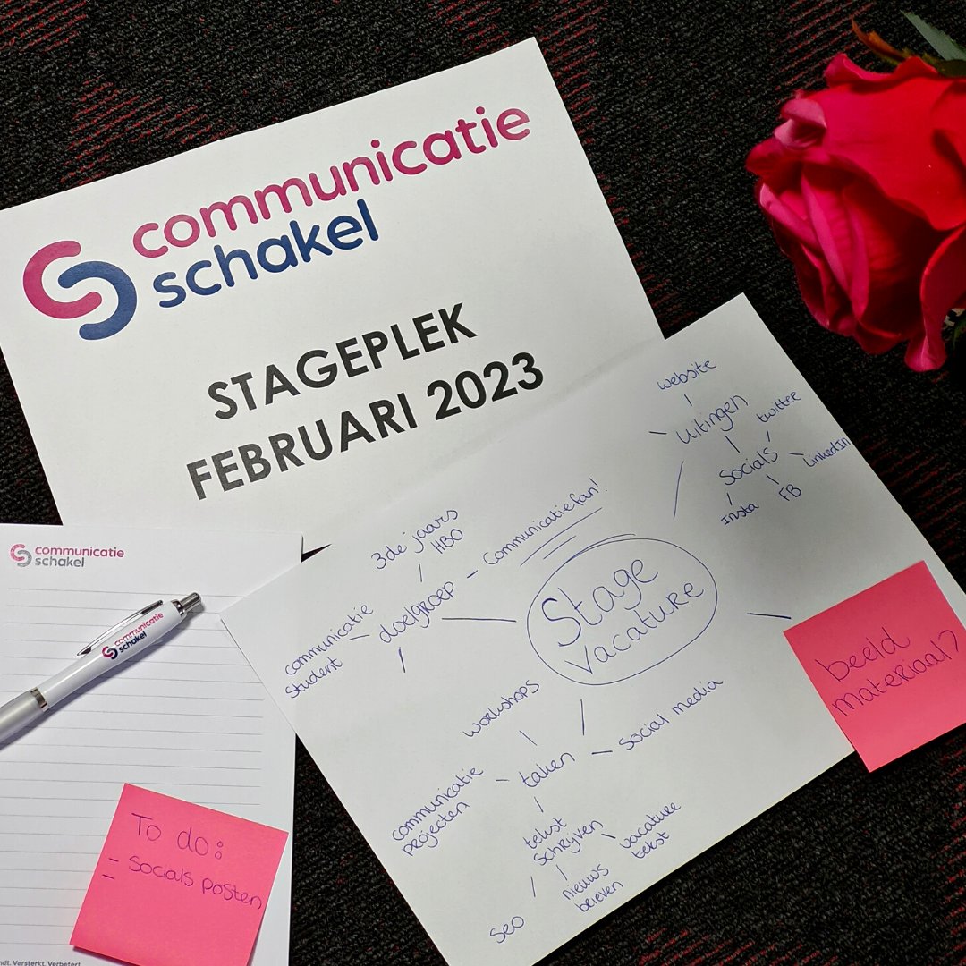HBO-STAGE BIJ COMMUNICATIESCHAKEL 
Zoek jij een veelzijdige communicatiestage? Vanaf februari 2023 hebben wij weer plek voor een hbo stagiair(e)!
Zie: communicatieschakel.nl/communicatie-s… 

#communicatiestage #hbocommunicatie #hbostage #hbostagemarkt