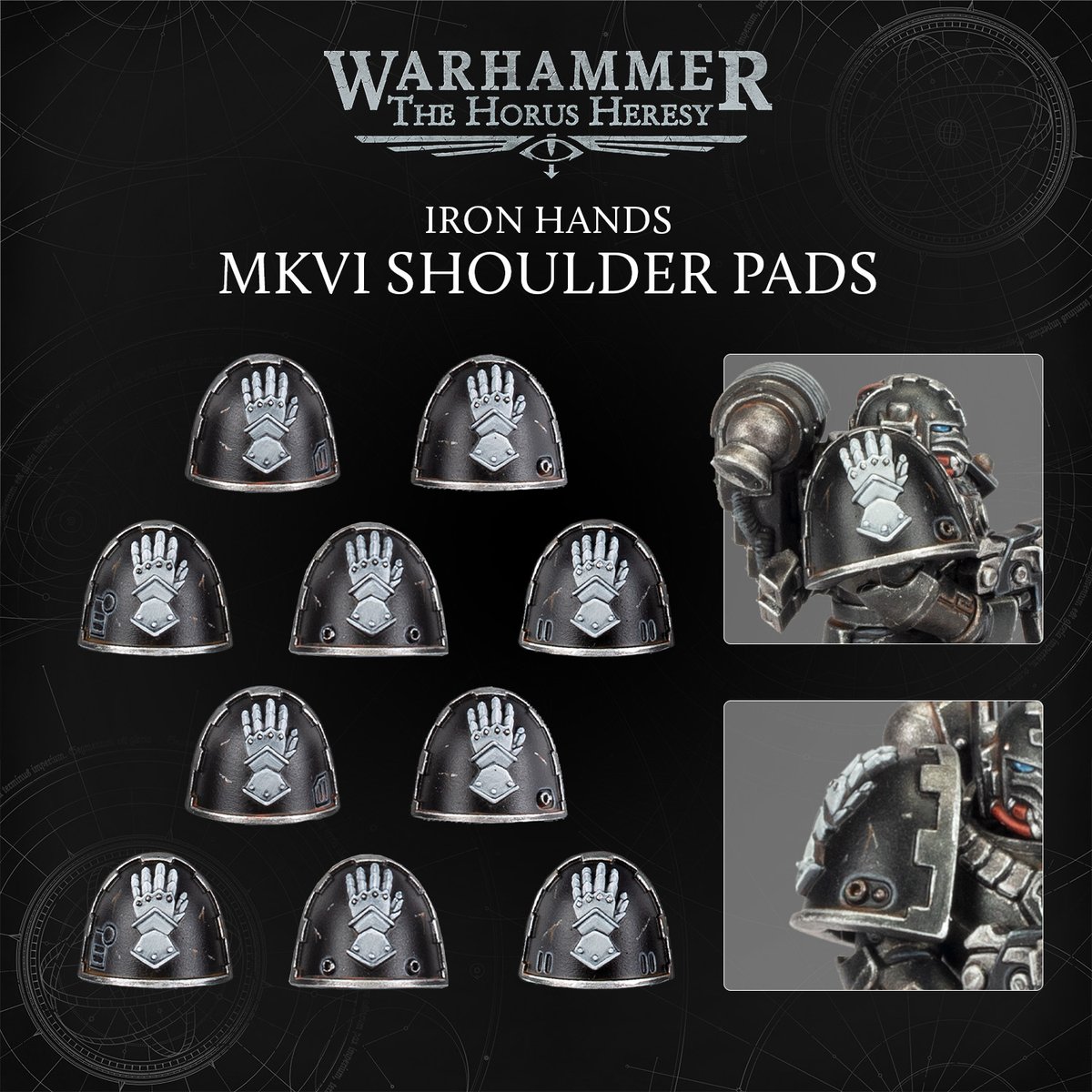 warhammer's tweet photo. Need some more heads for your Iron Hands? 

Too soon? 

Check out the new upgrade kits anyway: https://t.co/EASW2fXjHb 

#WarhammerCommunity https://t.co/vpBl1eRBIL