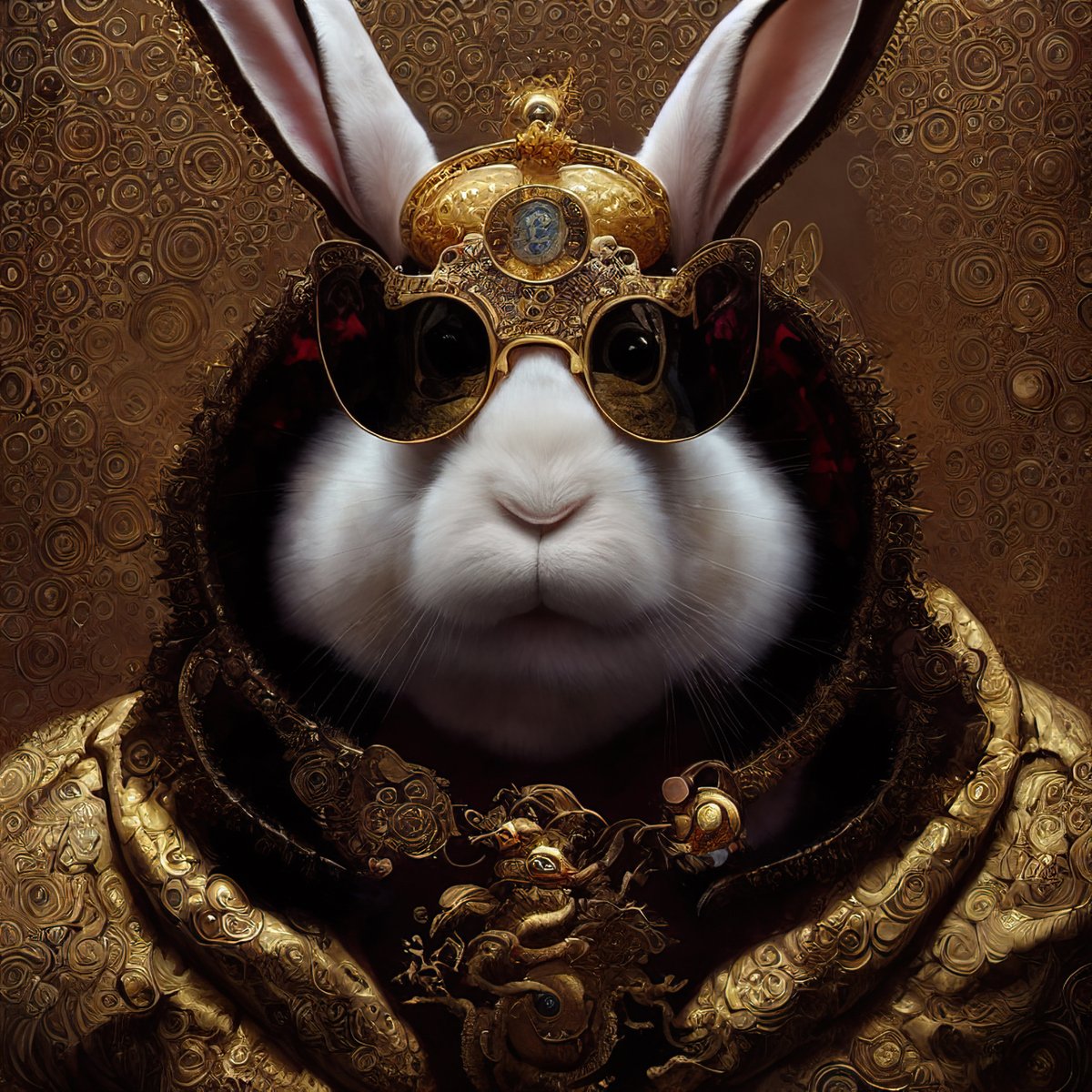 GM 🐰

Spreading love with this stunning gold rabbit ✨
Made with #stablediffusion 
----
#AI #AIart #aiartist #dalle2 #midjourney #NFTCommunity #nft #nfts #aiartsociety #aiartwork #nftcollection #aiartcommunity