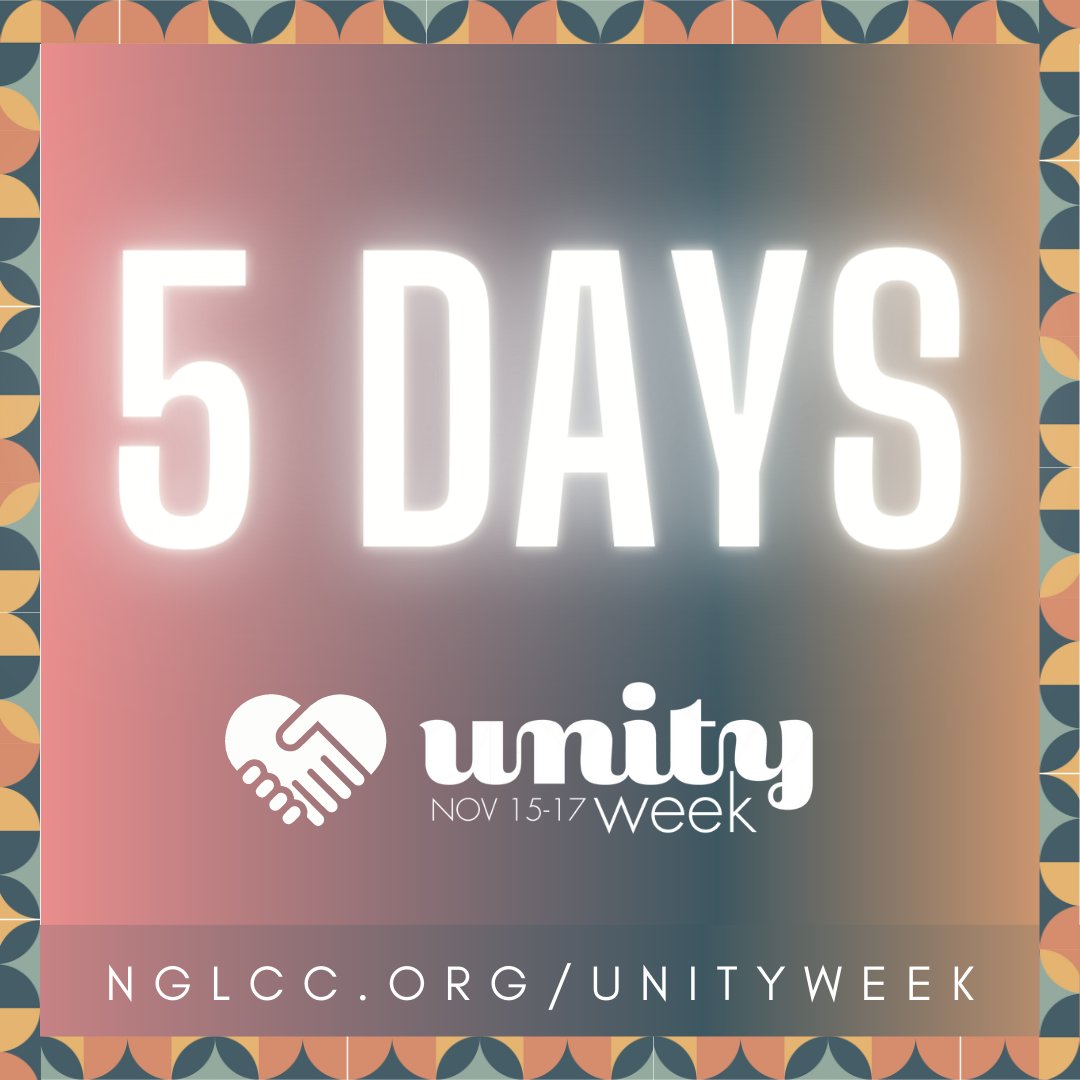 NGLCC's tweet photo. Only 5 days to go until diverse entrepreneurs, global leaders, and supplier diversity pioneers all convene at NBIC Unity Week! Have questions about the event? Get prepped at https://t.co/NMpP9HIhhW, or contact events@nglcc.org.
#NBICUnityWeek #UnityWeek22 https://t.co/0QIhlpWOft