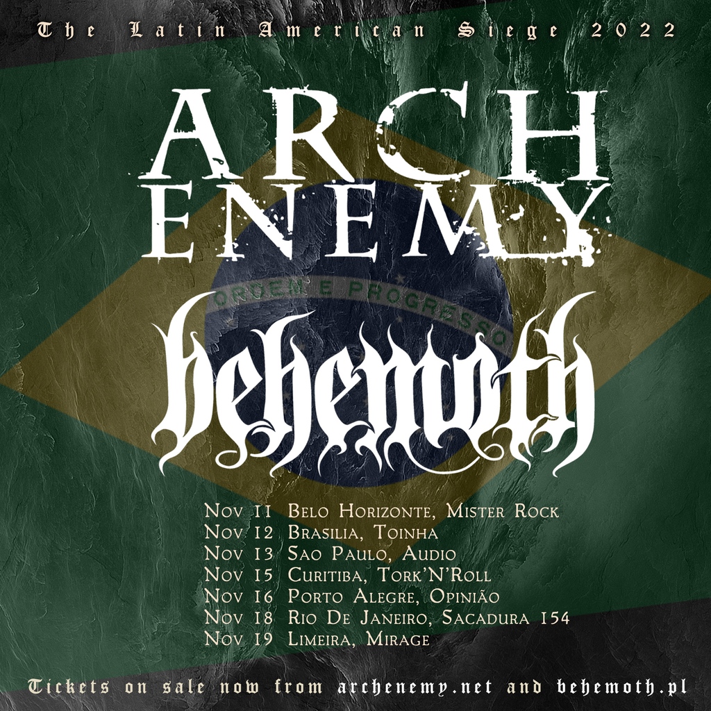 archenemymetal's tweet photo. 🇧🇷Brazil - we're here! See you TOMORROW at Mister Rock! 🤘🏻
Grab your tickets for the LATIN AMERICAN SIEGE tour now!

Tickets: https://t.co/NK5bt9lDzN

⁠
#ArchEnemy #Behemoth #Live #TheLatinAmericanSiege #Tour #Deceivers⁠
⁠ https://t.co/OeCxpxc6pV