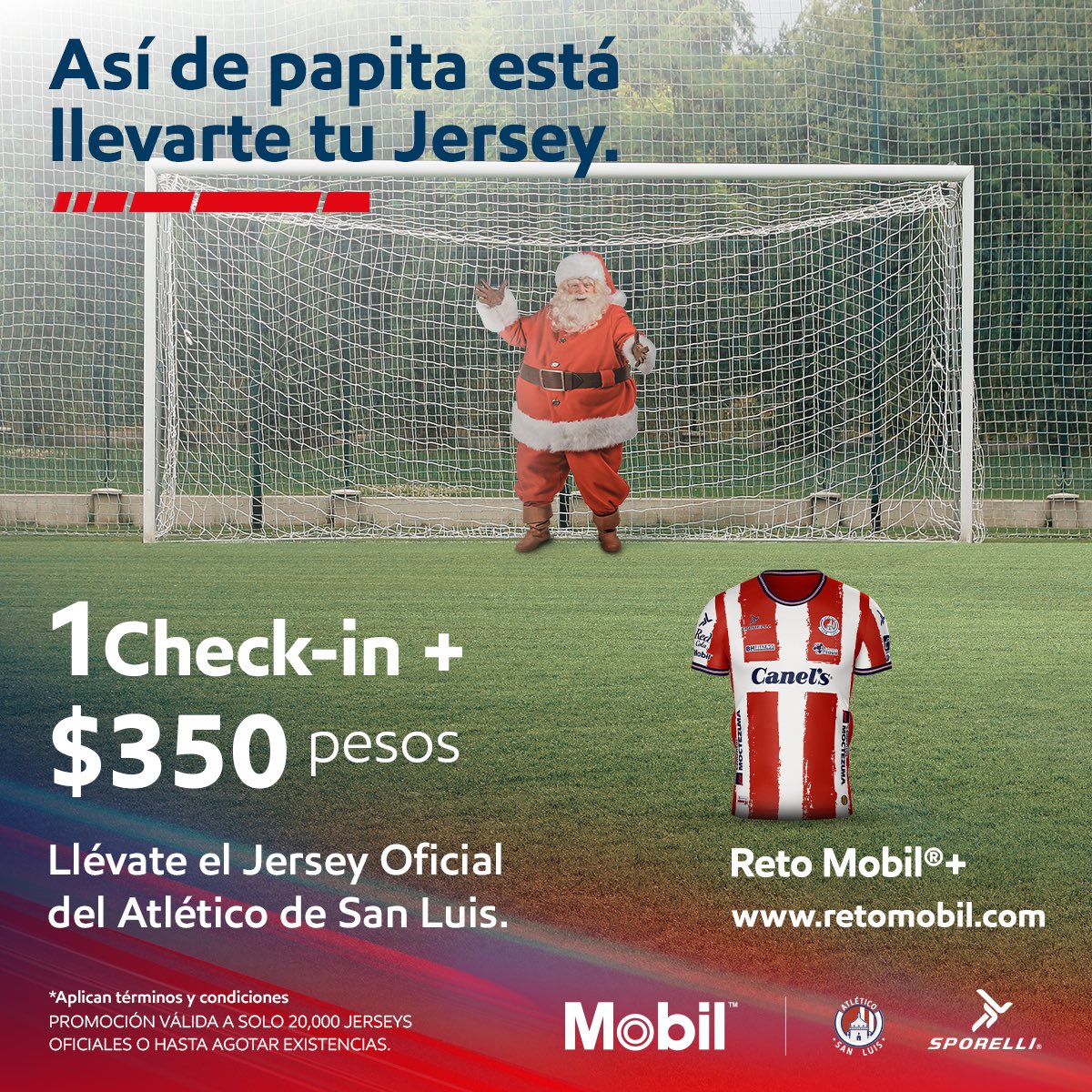 pbenaventeg's tweet photo. Querido Santa:

Se que aún es pronto pero, si te unes al #RetoMobil podrías tener 
jersey de  @AtletideSanLuis para los regalos de Navidad.

Un check-in del #RetoMobil más $350 y ¡listo! https://t.co/jSyLjywwjZ