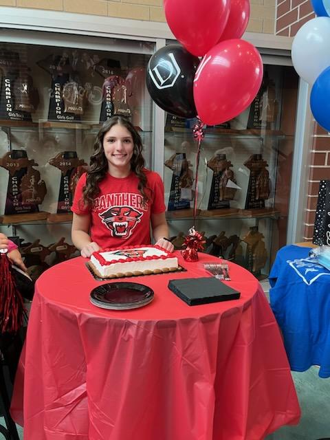 It's official! ✍️  So excited to be a part of <a href="/DU_SBALL/">PANTHER SOFTBALL</a>!! 🐾 ❤🖤🥎 <a href="/KathrynBzdafka/">Kathryn Bzdafka</a> <a href="/CoachjBarley/">Jackie Barley</a>