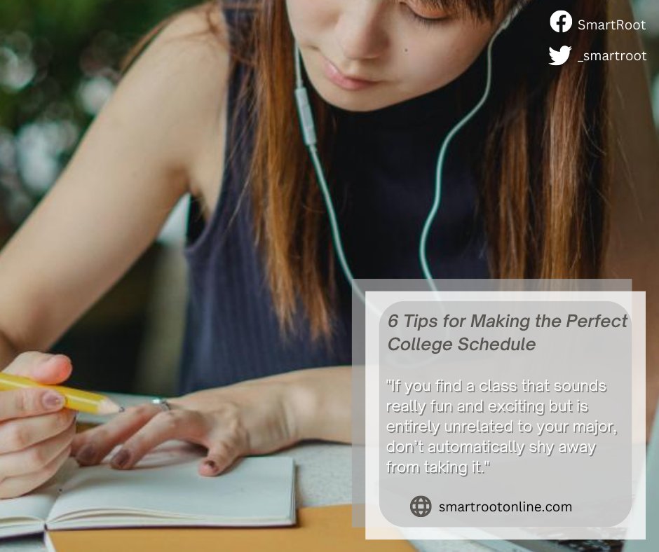 _SmartRoot's tweet image. Check out our article on setting up a perfect college schedule! 
 👉 bit.ly/3DFlN8T
.
.
#college #collegestudents #collegestudent #collegelife #professionaldevelopment #SCHEDULE #Scheduling #success #successful