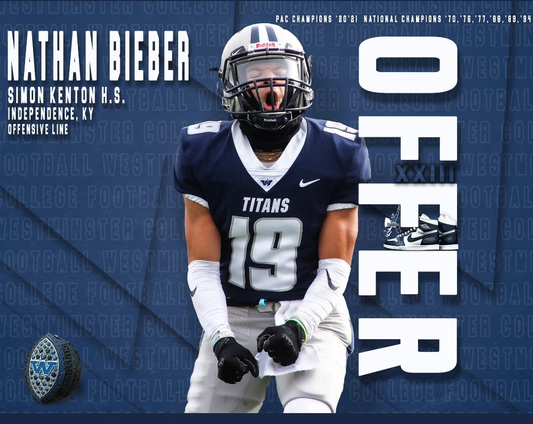 I am very excited to say after a great visit at <a href="/WCtitansFB/">Westminster Football</a>, I am blessed to receive my first offer!! Thank you <a href="/CoachGBiggers/">Garvey Biggers</a>! <a href="/jasontfrazier/">Coach Fraz</a> <a href="/SKHSFootball/">Simon Kenton Football</a> <a href="/CoachBlake41/">David Blake</a> @CoachHaughWC