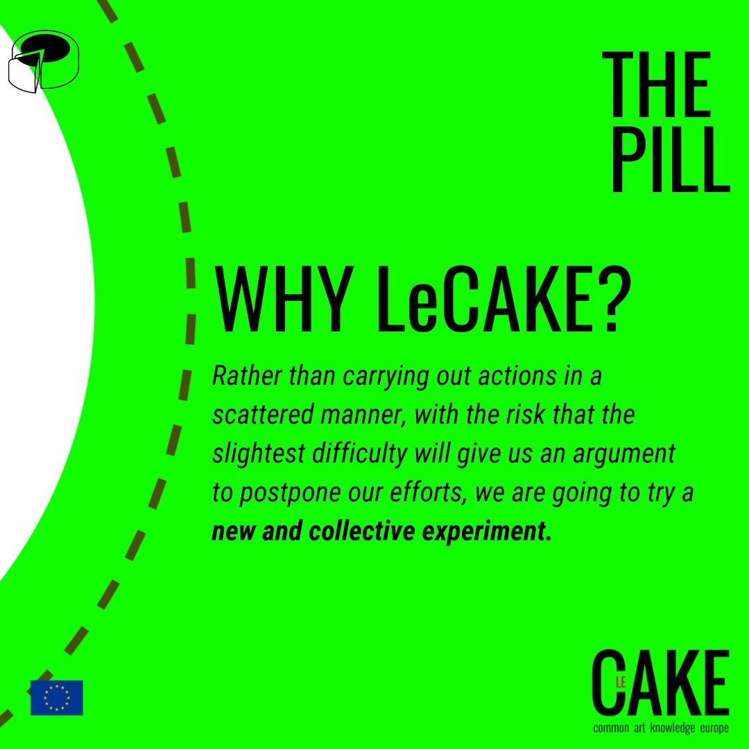 LeCAKE_eu's tweet photo. [LeCAKE pill] 💊
Do you want to be a slice of #LeCAKE? Let’s cook all together for a new #cultural framework, for a new way of #inspiring the world through a new and collective #experience.

Discover the ingredients of LeCAKE! 🍰 https://t.co/uaerhLcvco