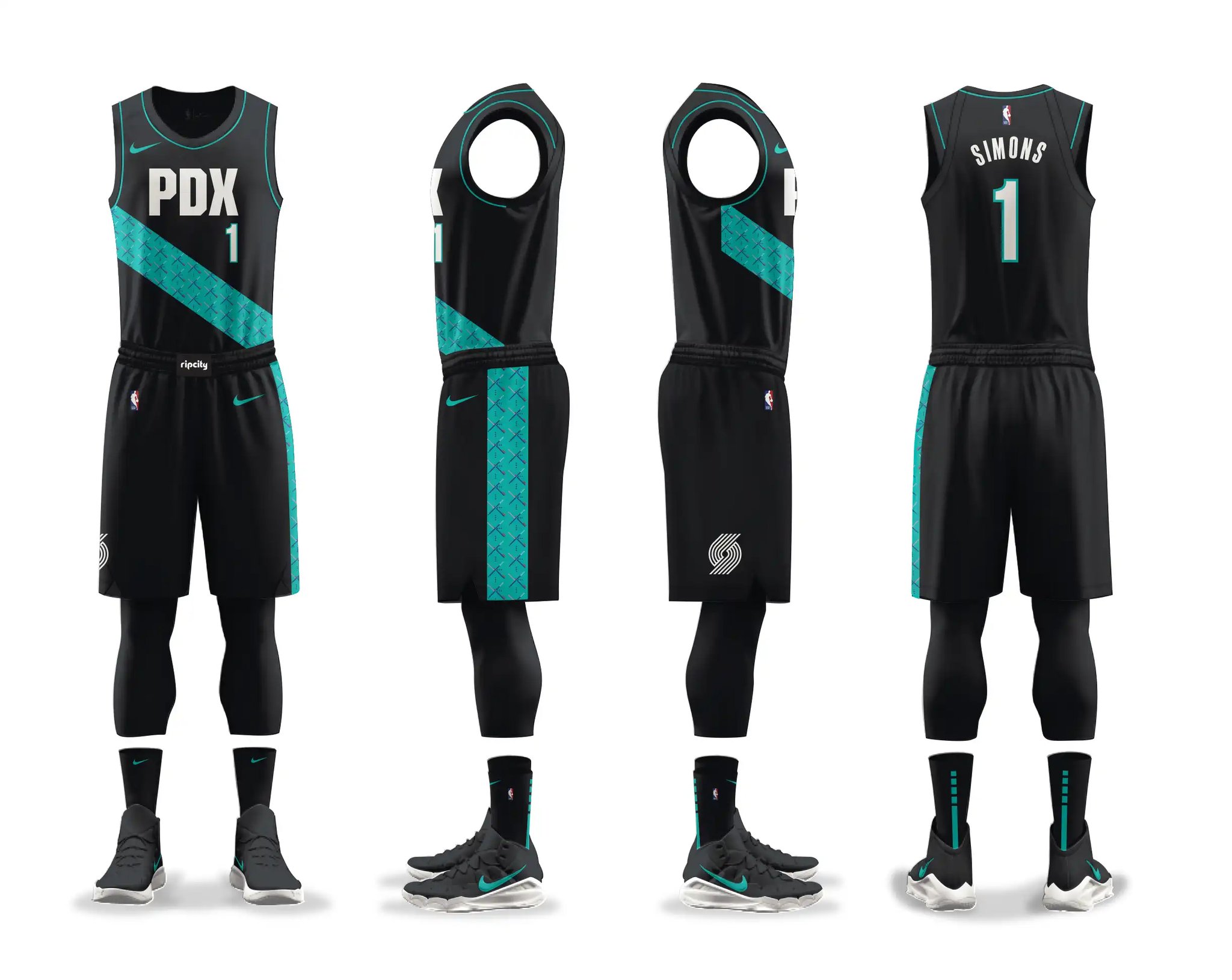 Portland Trailblazers Style Customizable Basketball Jersey – Best