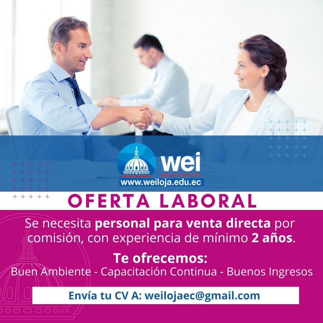 weiloja's tweet photo. 🟦OFERTA LABORAL🟦
Es tu oportunidad de aplicar para una vacante. 💼
#Loja #LojaEcuador #OfertaLaboral https://t.co/IvvXeRWsyF