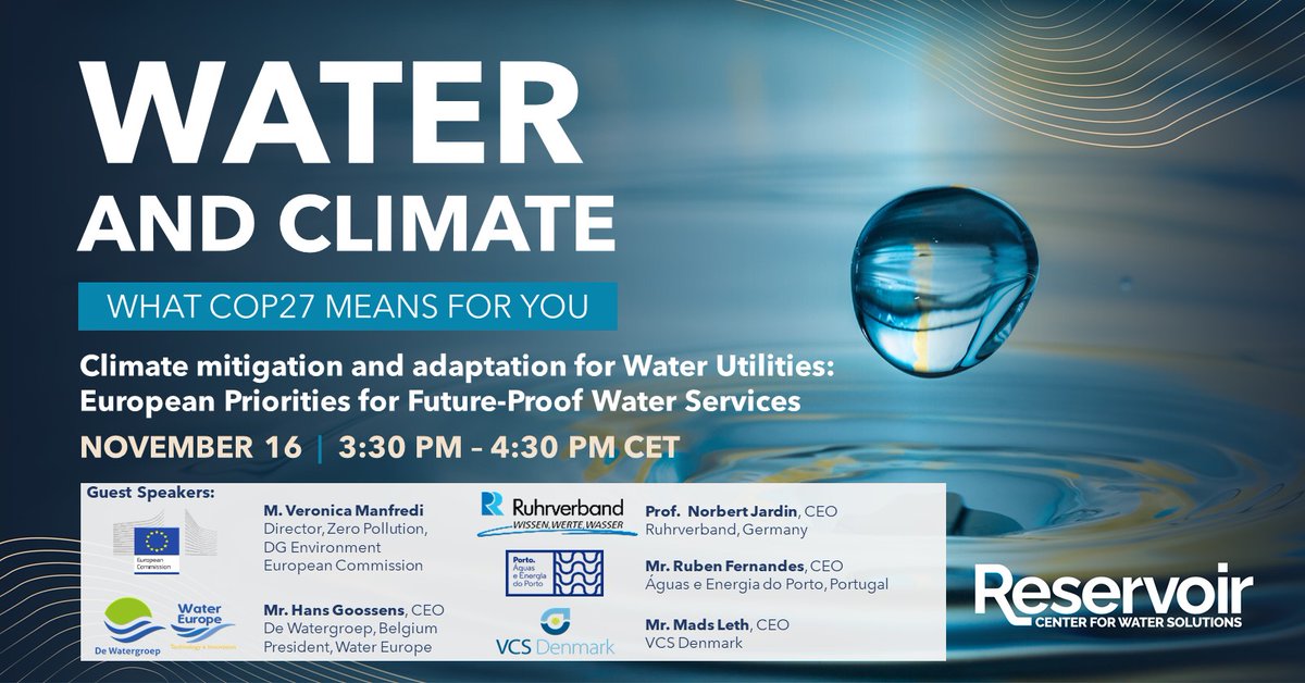 Water Europe (@h20eu) on Twitter photo 🔔Register now for the upcoming #ReservoirCenter event on Nov. 16. At the session 'EU Priorities for Future-Proof Water Services' <a href="/HaGo24/">Hans Goossens</a>, WE President is participating as a guest speaker, and Alexis de K. WE Board member is moderating👉lnkd.in/gejr7CYW 🔔Register now for the upcoming #ReservoirCenter event on Nov. 16. At the session 'EU Priorities for Future-Proof Water Services' <a href="/HaGo24/">Hans Goossens</a>, WE President is participating as a guest speaker, and Alexis de K. WE Board member is moderating👉lnkd.in/gejr7CYW