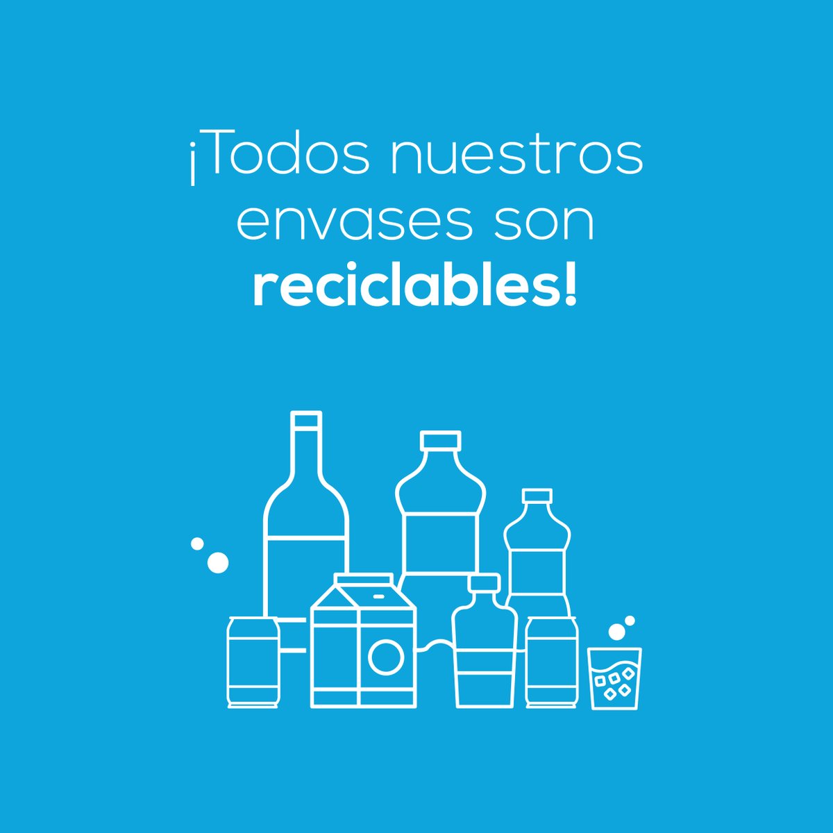 Cadibsa's tweet photo. #SabíasQue todos los envases que usa la industria de bebidas son reciclables? Se pueden convertir de nuevo en envase o en otro producto.
#CADIBSA #Circular #Reciclables #Envases https://t.co/4FUDsWcjc5