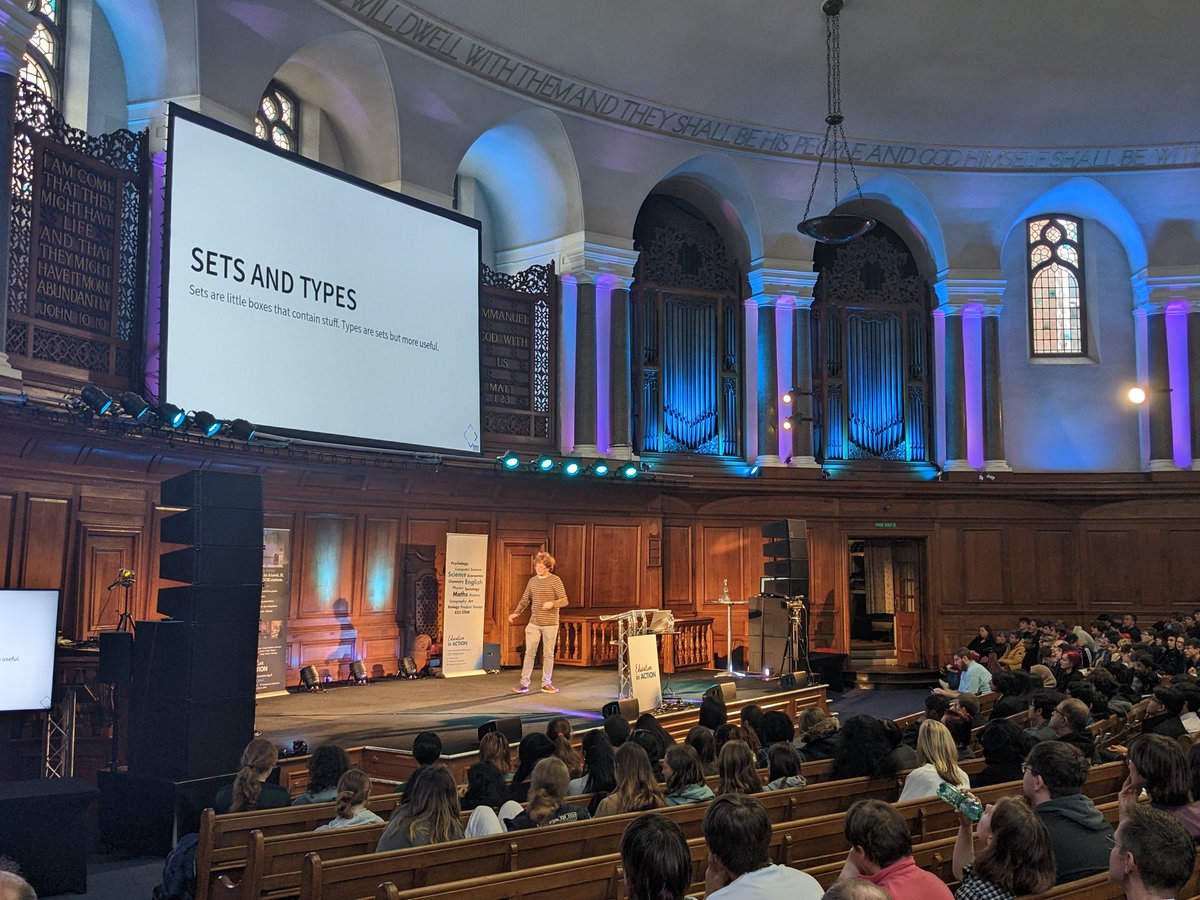 edu_in_action's tweet photo. Next up we had mathematical computer scientist @alephJamesA giving us a fantastic talk on Computers, Maths and The Problem with 'The Search for Truth'! Excellent example for the power of Mathematical Type Theory in Comp Sci. #CompSciInAction https://t.co/lL3MnOHO1a