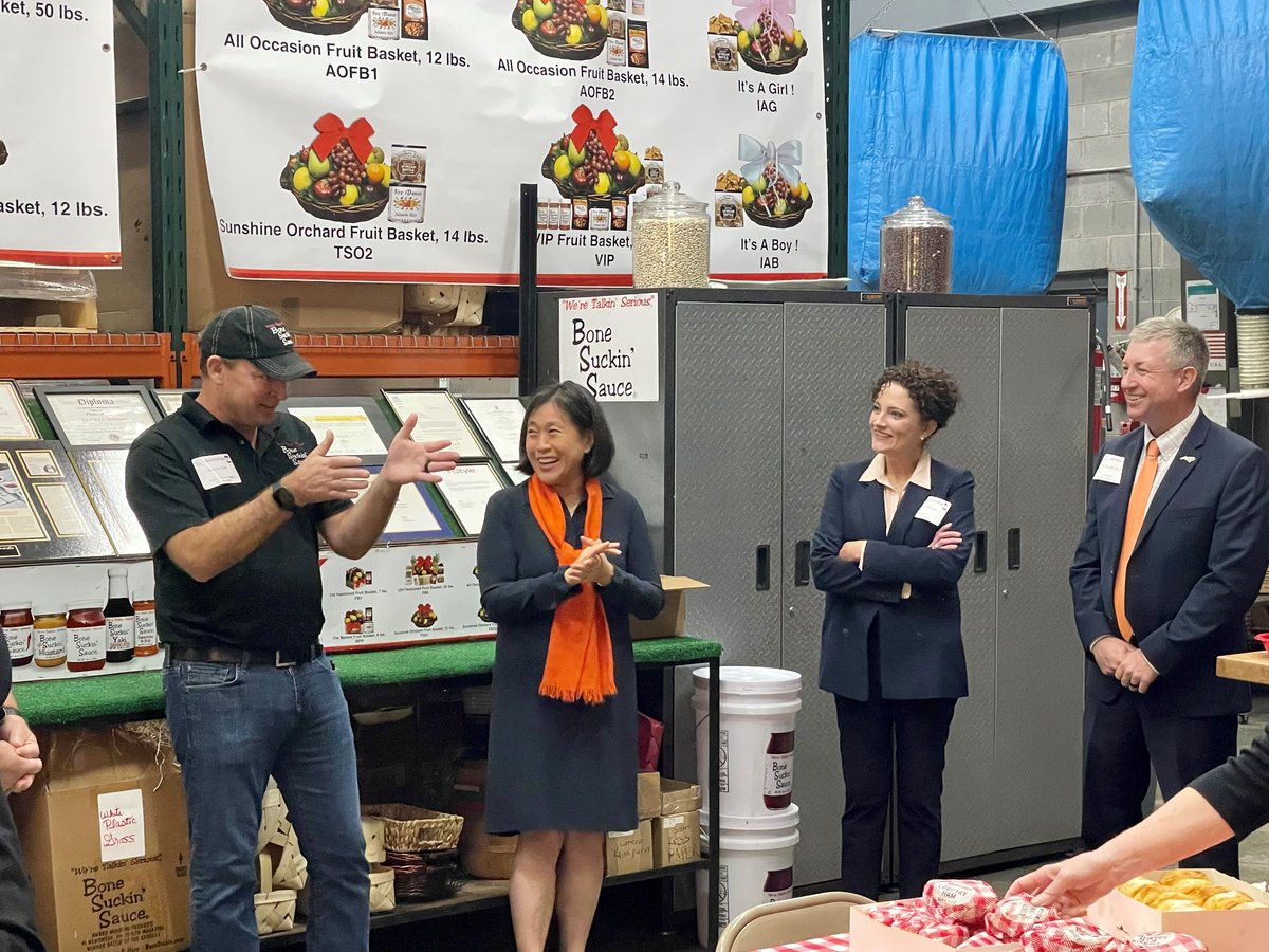Thank you <a href="/AmbassadorTai/">Ambassador Katherine Tai</a> for visiting <a href="/BoneSuckinSauce/">Bone Suckin' Sauce - Official</a> in Raleigh this morning. It was a great opportunity to discuss how exporting has supported North Carolina's agriculture industry.