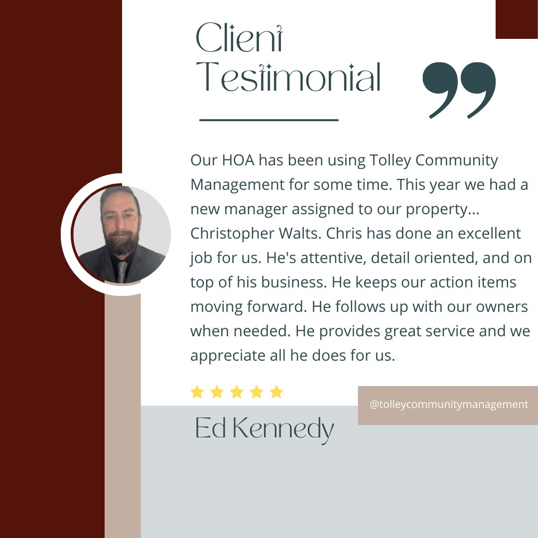 tolleycm's tweet photo. We appreciate the review, Ed! TCM is proud to have Chris!

To learn more about our services visit: https://t.co/mjoi6J7mGa

#testimonial #happycustomer #woodstockcommunitymanagement https://t.co/aGOvNj8orW
