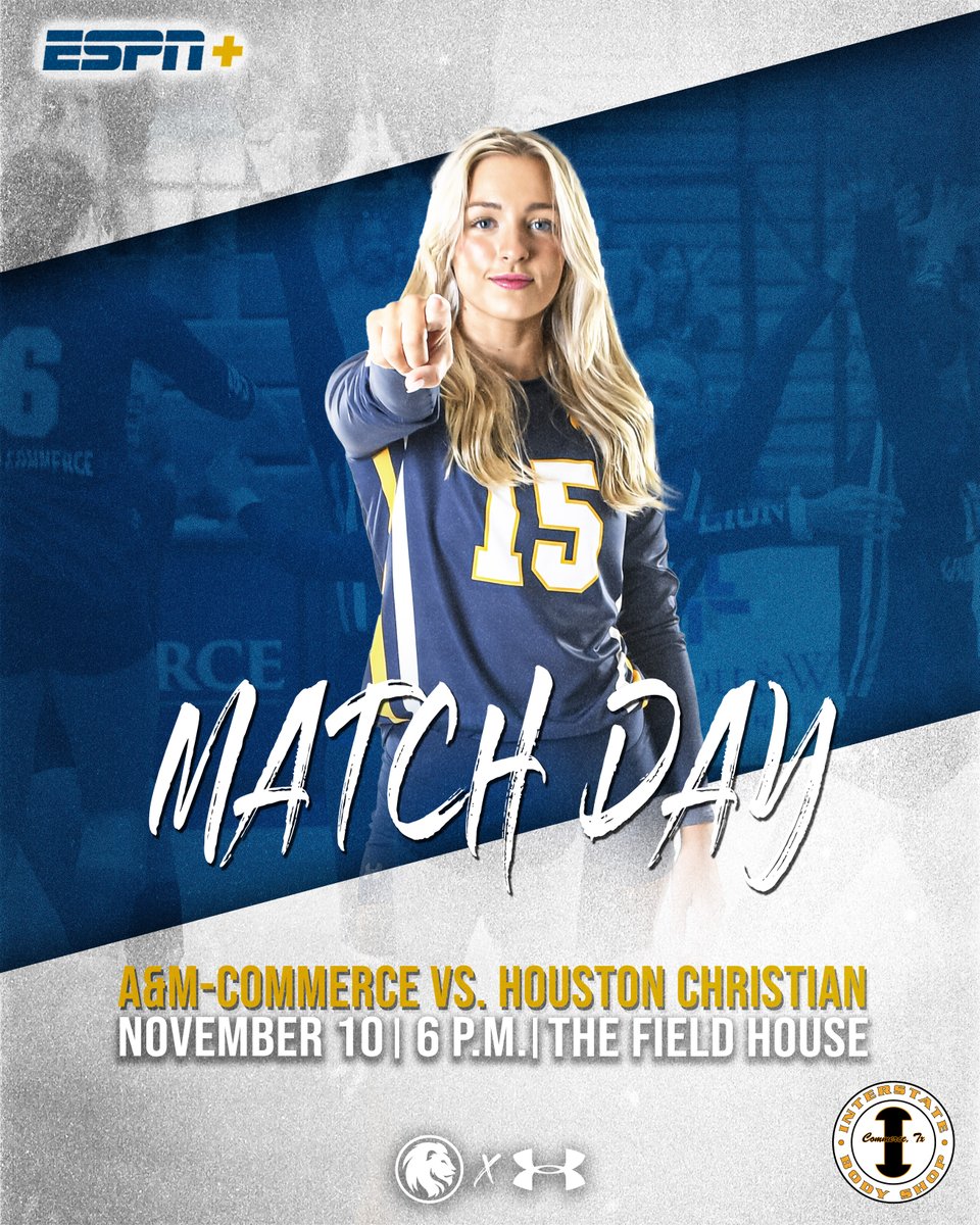 🏐MATCH DAY🏐
The Lions play the final home match of the season tonight against HCU! #UnleashTheBeast 

📊: LionAthletics.com/VB_Stats
💻: LionAthletics.com/VB_Watch