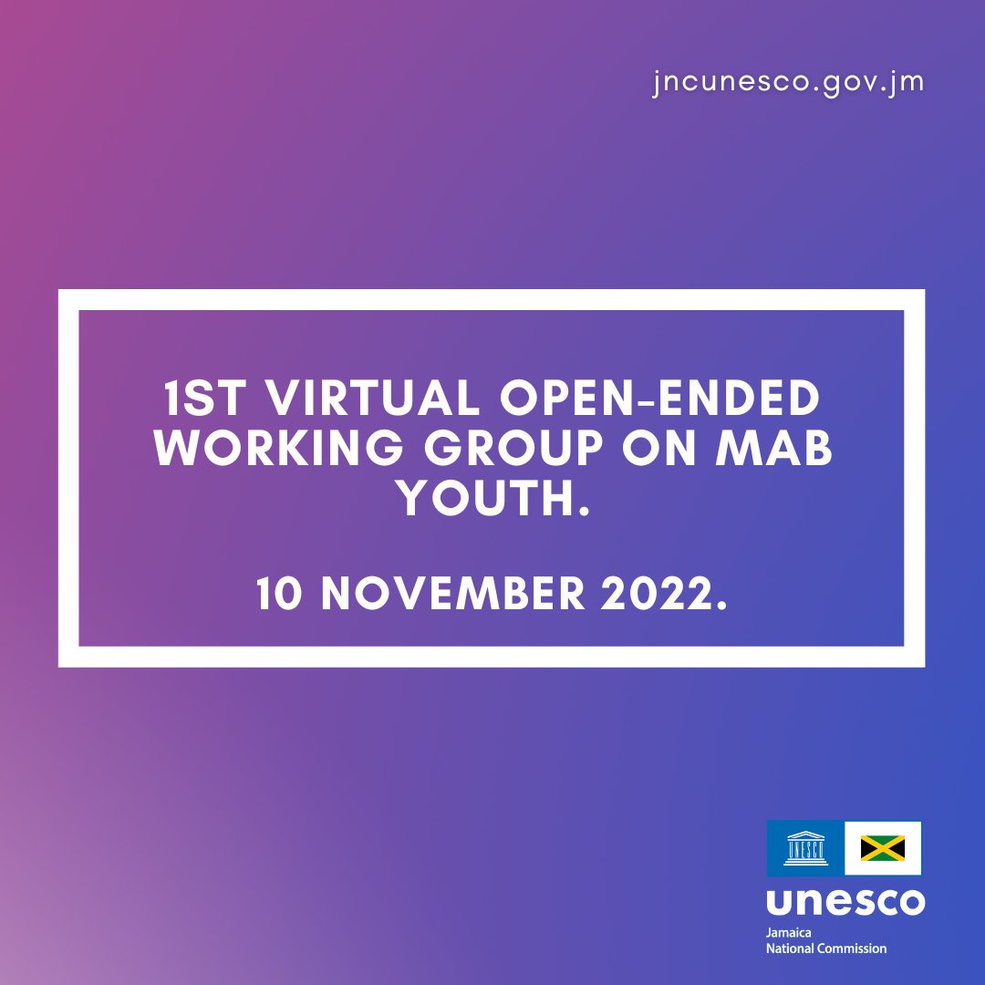 1st virtual meeting of the Open-Ended Working Group on MAB Youth on 10 November 2022. Youth participants from Ja are Aldon Currie, Monique Lynch, Whitney Smith Richard Walters, Kadian McNeil and Kayla Richards.

 https://t.co/3jaEQQV659 https://t.co/N6hV9y6Pii